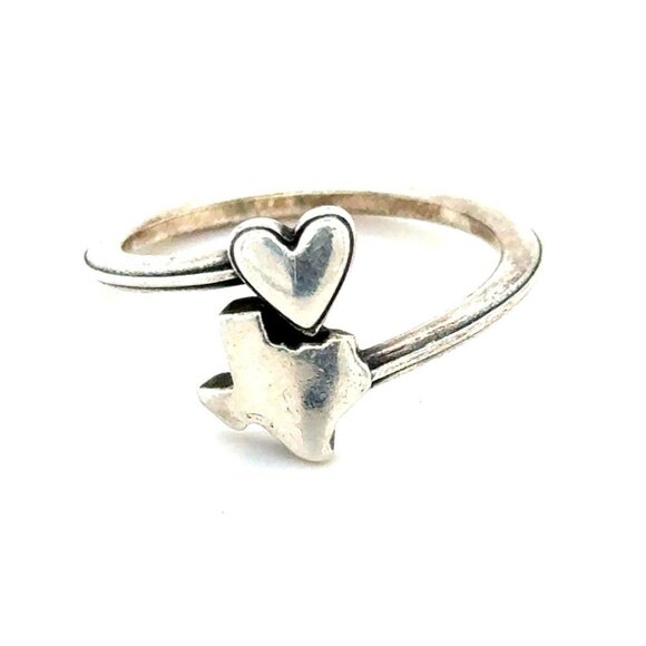 James Avery 925 Heart As Big As Texas Ring - Picture 1 of 6
